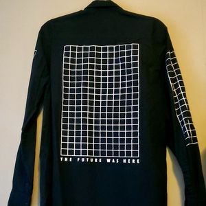 MENS H&M "THE FUTURE WAS HERE" button-up